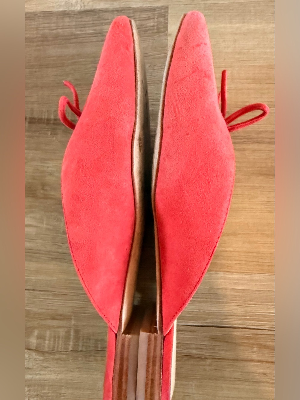 Reformation Belle Suede Flats Red Size 8 - Picture 5 of 15